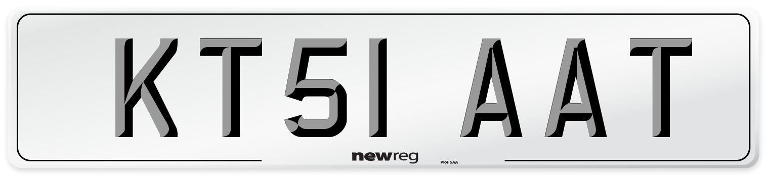 KT51 AAT Number Plate from New Reg